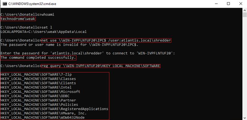 net use out-of domain command